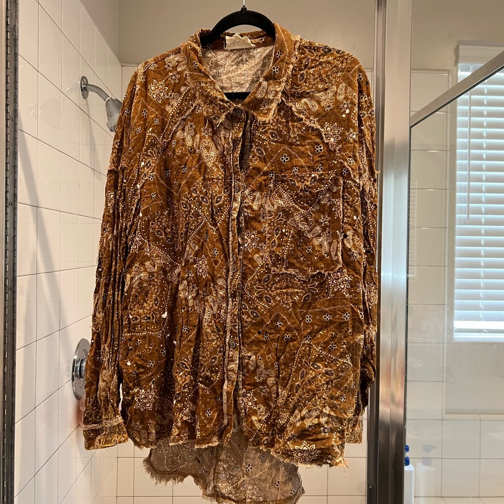 Brown Button-Up Shirt